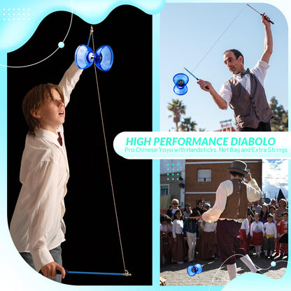Beginner and advanced Chinese yoyo skill toy blue