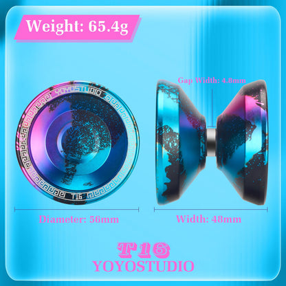 Yoyostudio T16 metal yoyo with accessories and case
