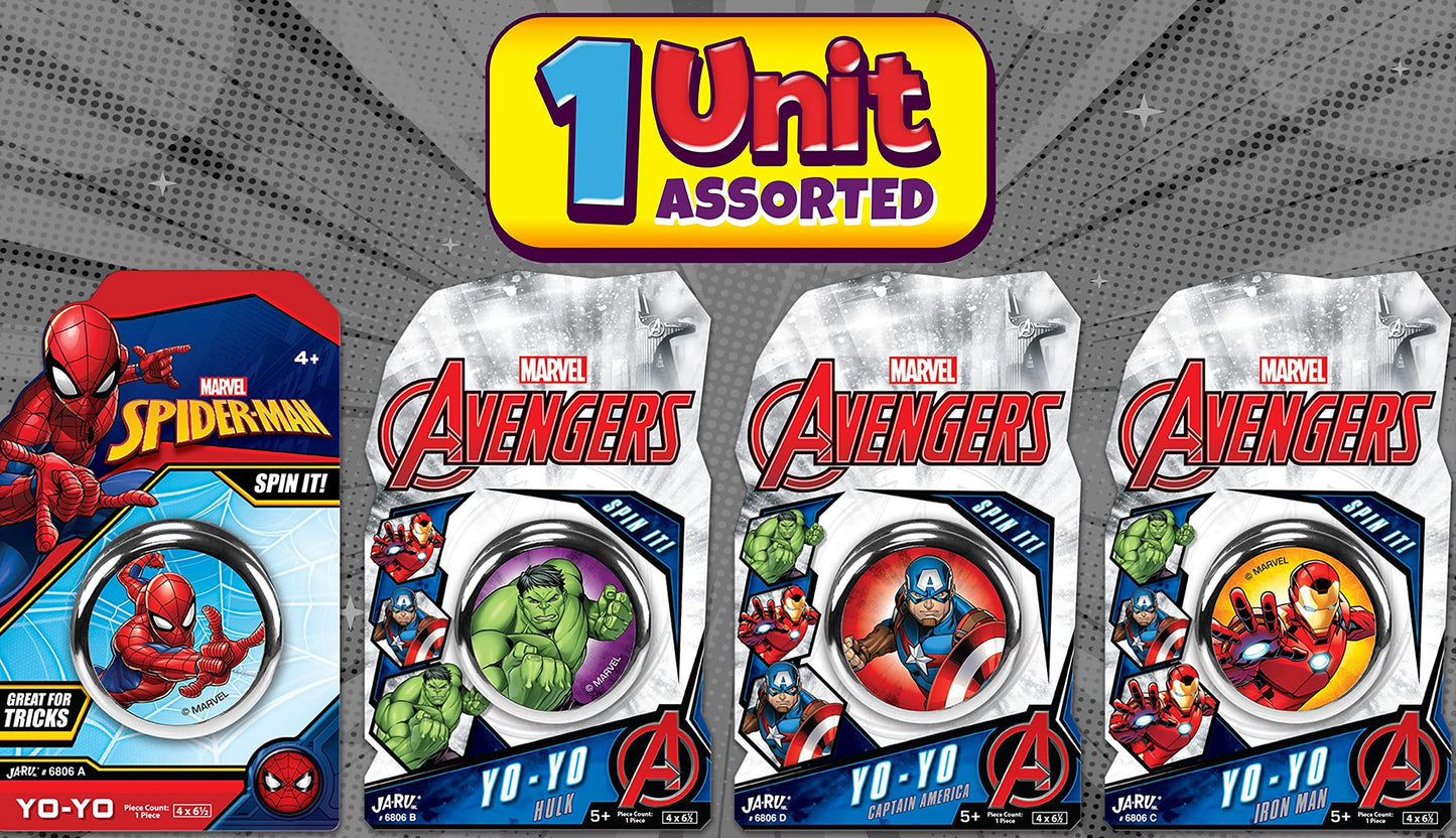 Assorted Marvel superhero yo-yo collection by JA-RU