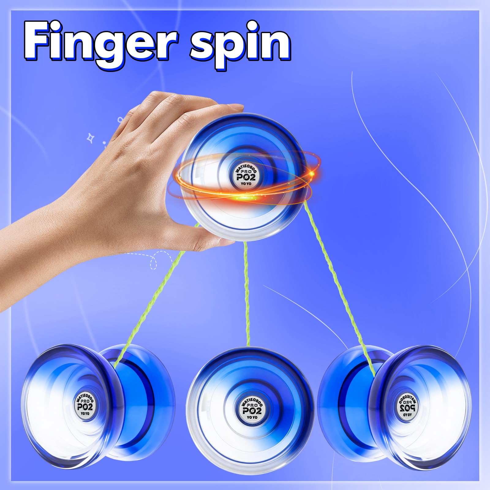Watieoboo P02 shatterproof yoyo showing durable metal axle