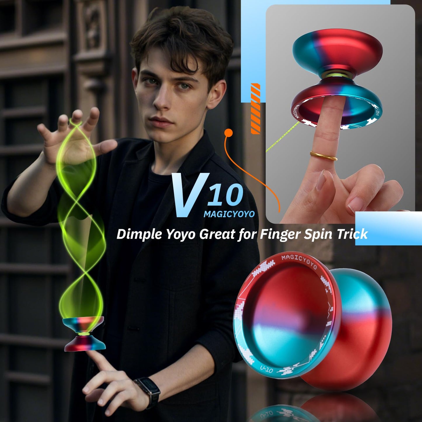 Complete Magicyoyo V10 kit including case, glove, and strings