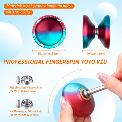 Close up of Magicyoyo V10 yoyo bearing and maintenance tools