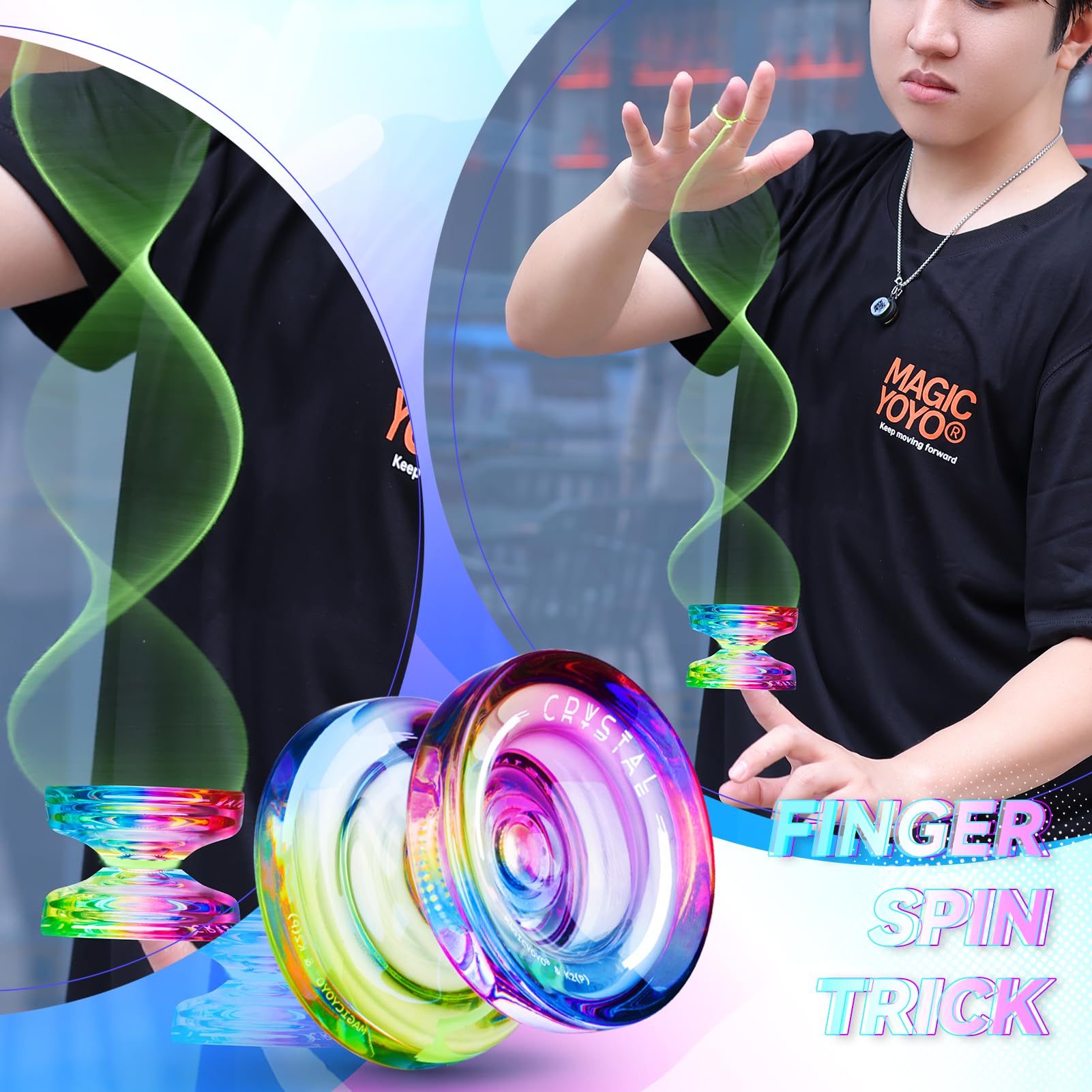 Magicyoyo K2 dual function yoyo showing string and accessory kit