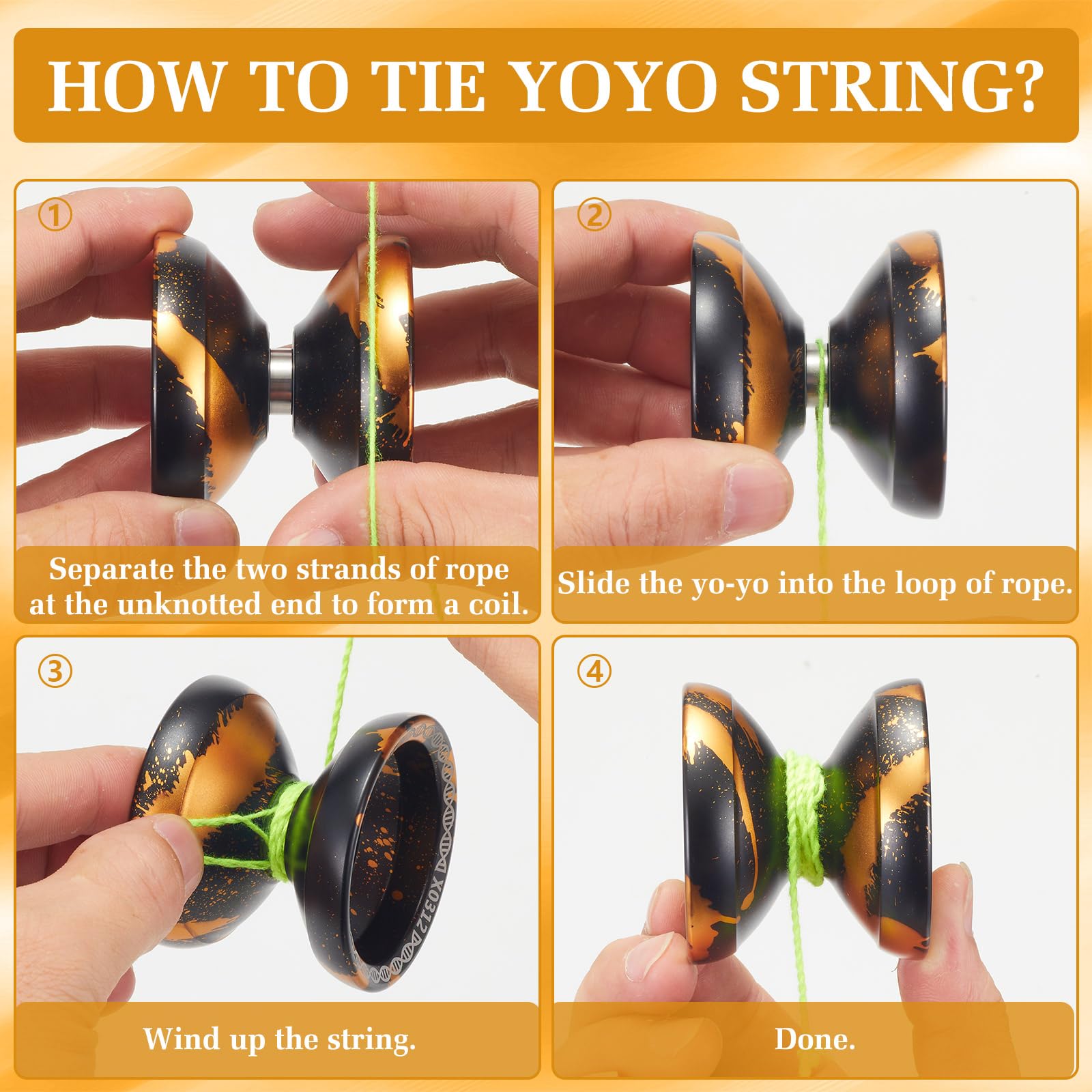 Full set of Yoyostudio X0312 yoyo accessories on display