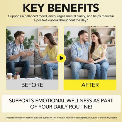 SDJUFEI dopamine and serotonin balance product close-up highlighting the vegan formulation