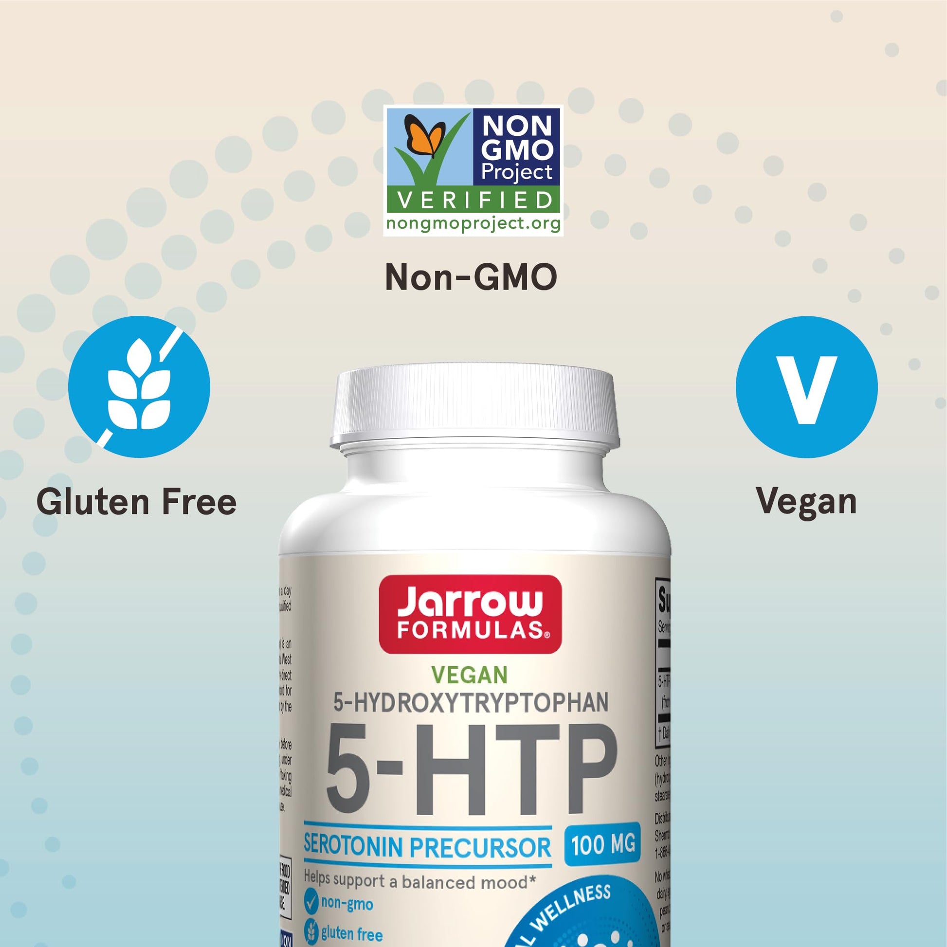 Jarrow Formulas 5-HTP dietary supplement packaging