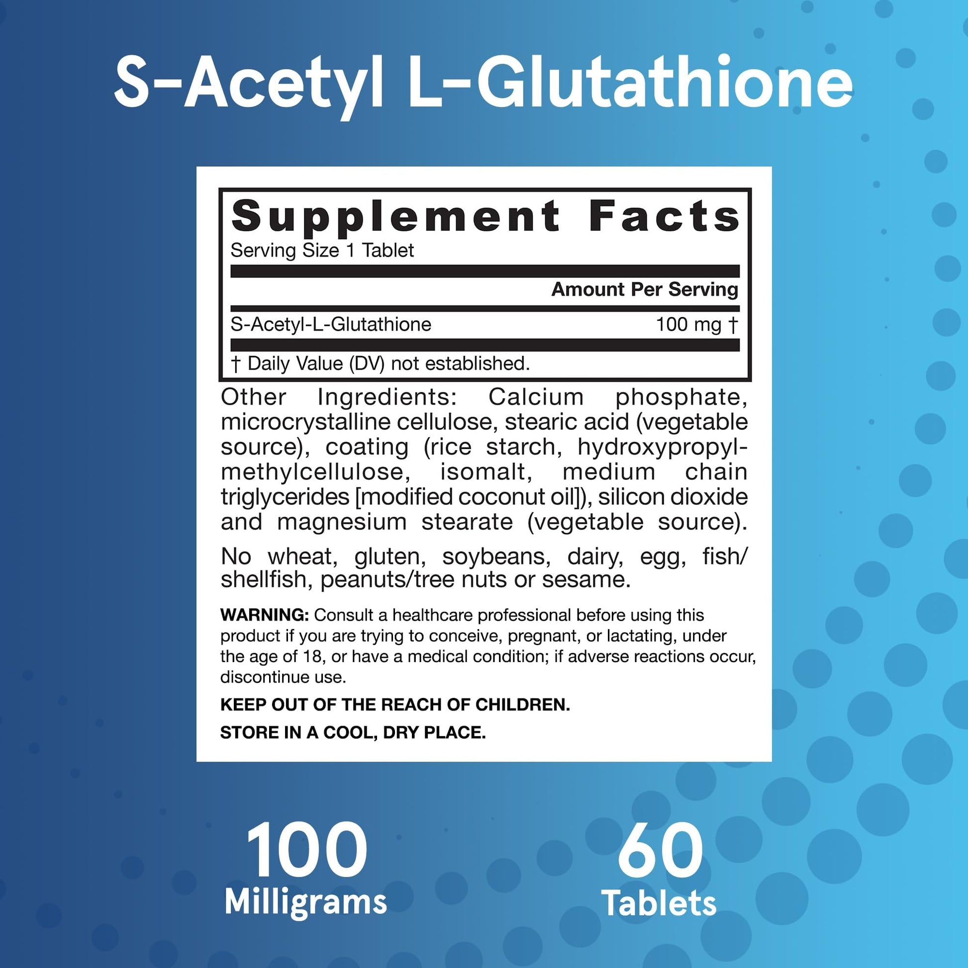 High quality Jarrow Formulas S-Acetyl L-Glutathione packaging
