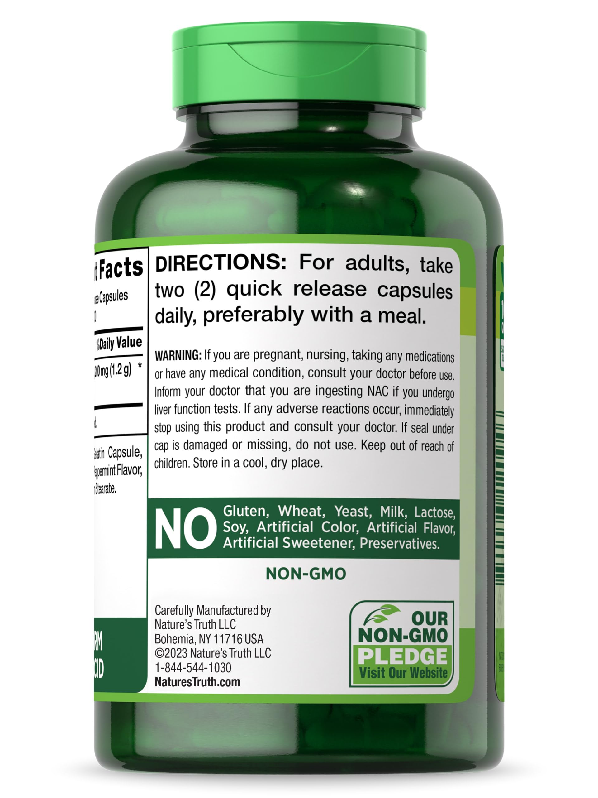 Full retail presentation of Nature's Truth 200 count free form amino acid bottle