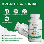 Natures Craft NAC supplement bottle side label with ingredient facts