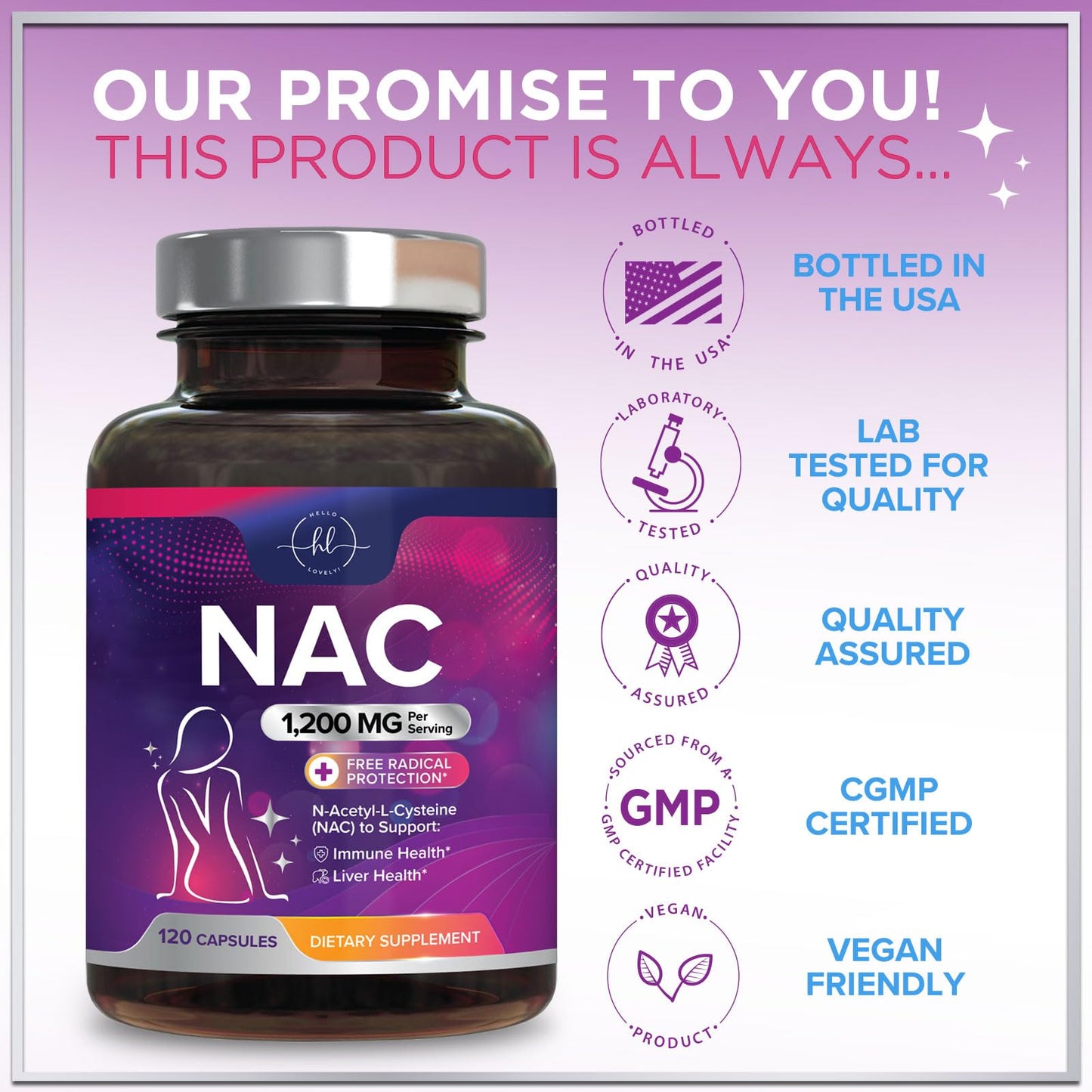 Authentic USA imported immune and liver health supplement bottle