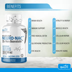 Close up of Nature's Fusions Neuro NAC supplement packaging and branding