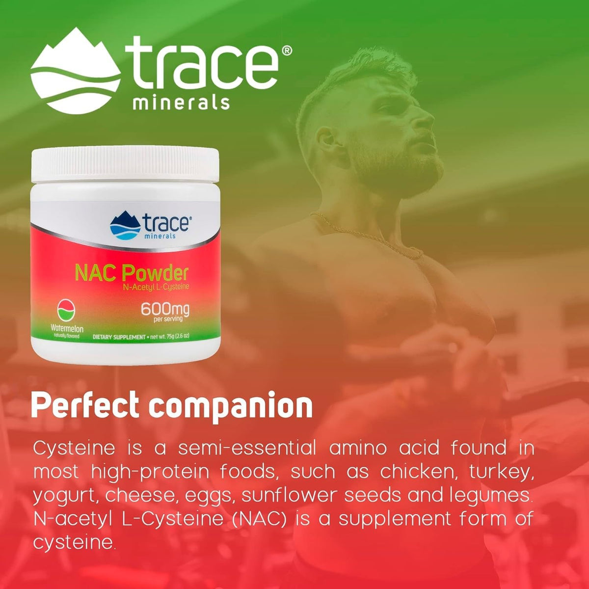 Trace Minerals dietary supplement packaging featuring vegan and sugar-free badges
