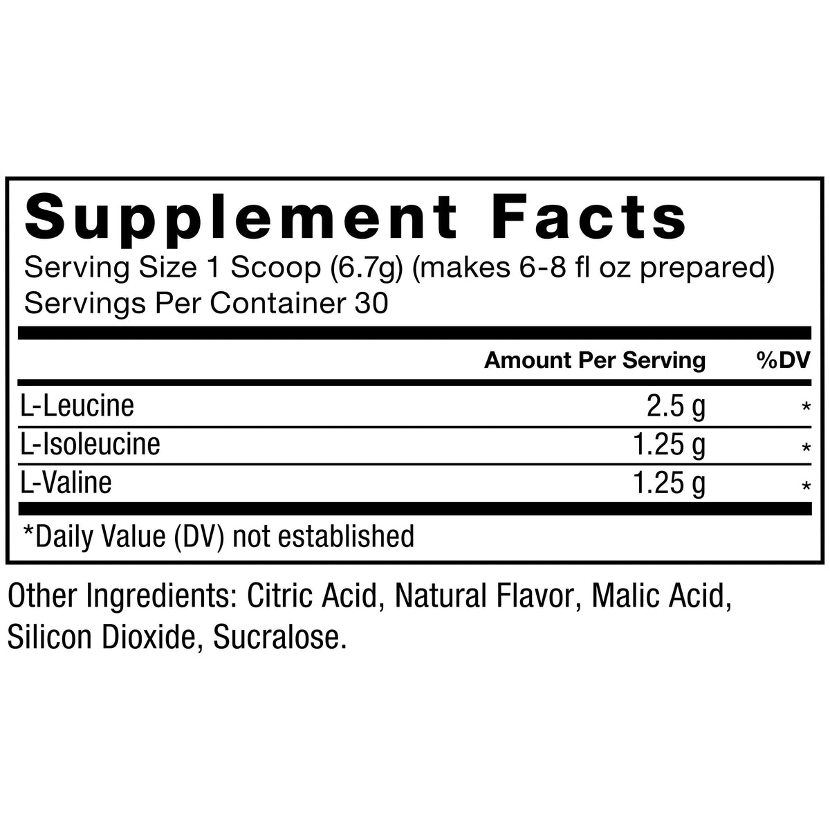 Force Factor BCAA 30 servings container top cap detail
