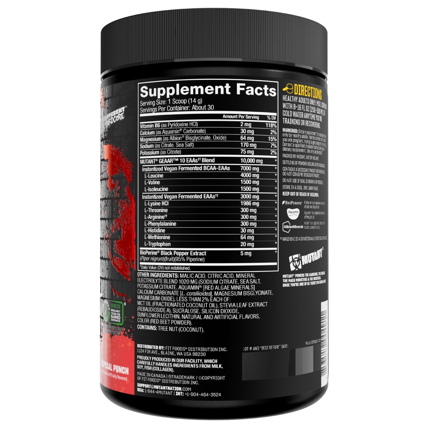 Mutant Geaar supplement container lid and seal