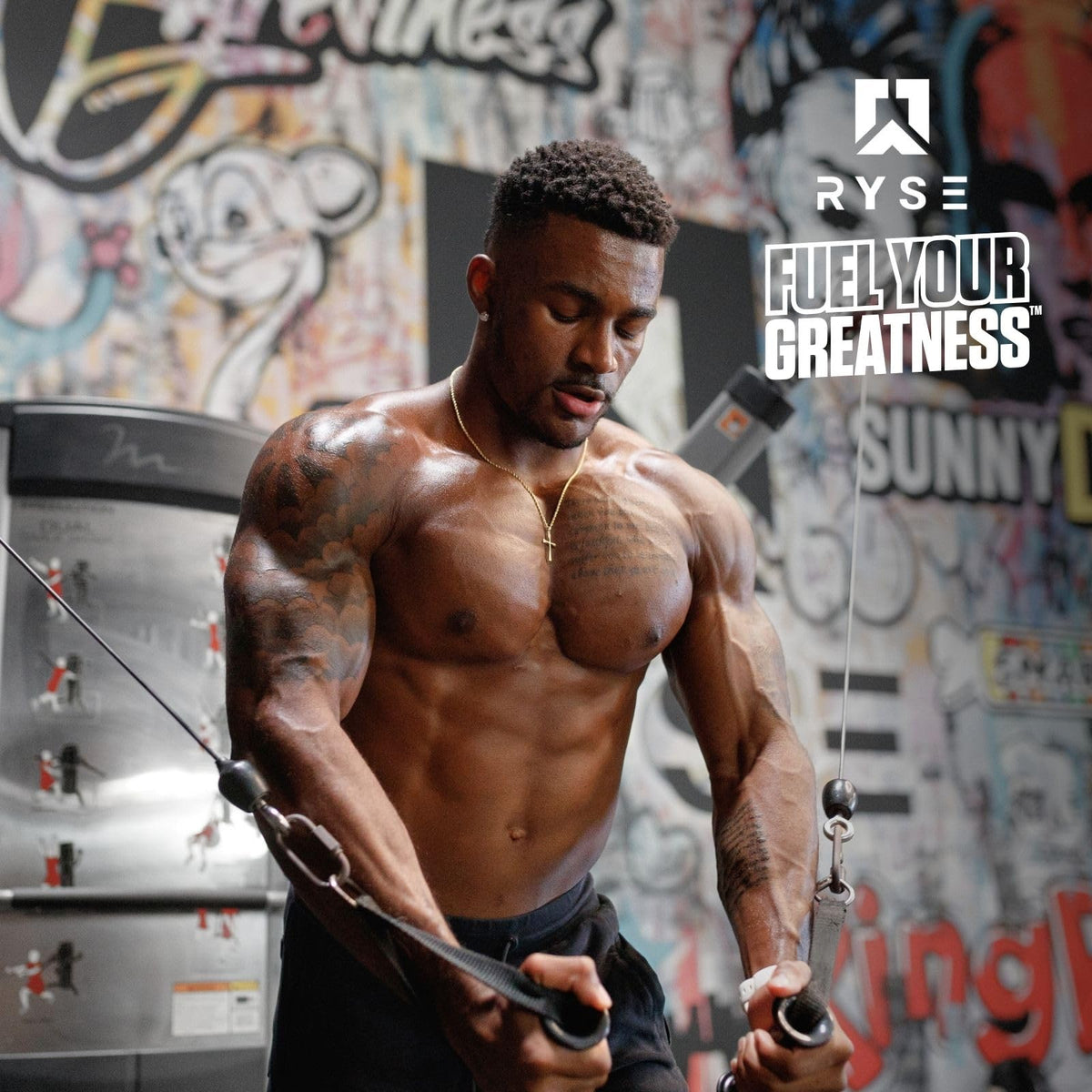 Ryse BCAA Focus 30 servings tub lifestyle fitness setting