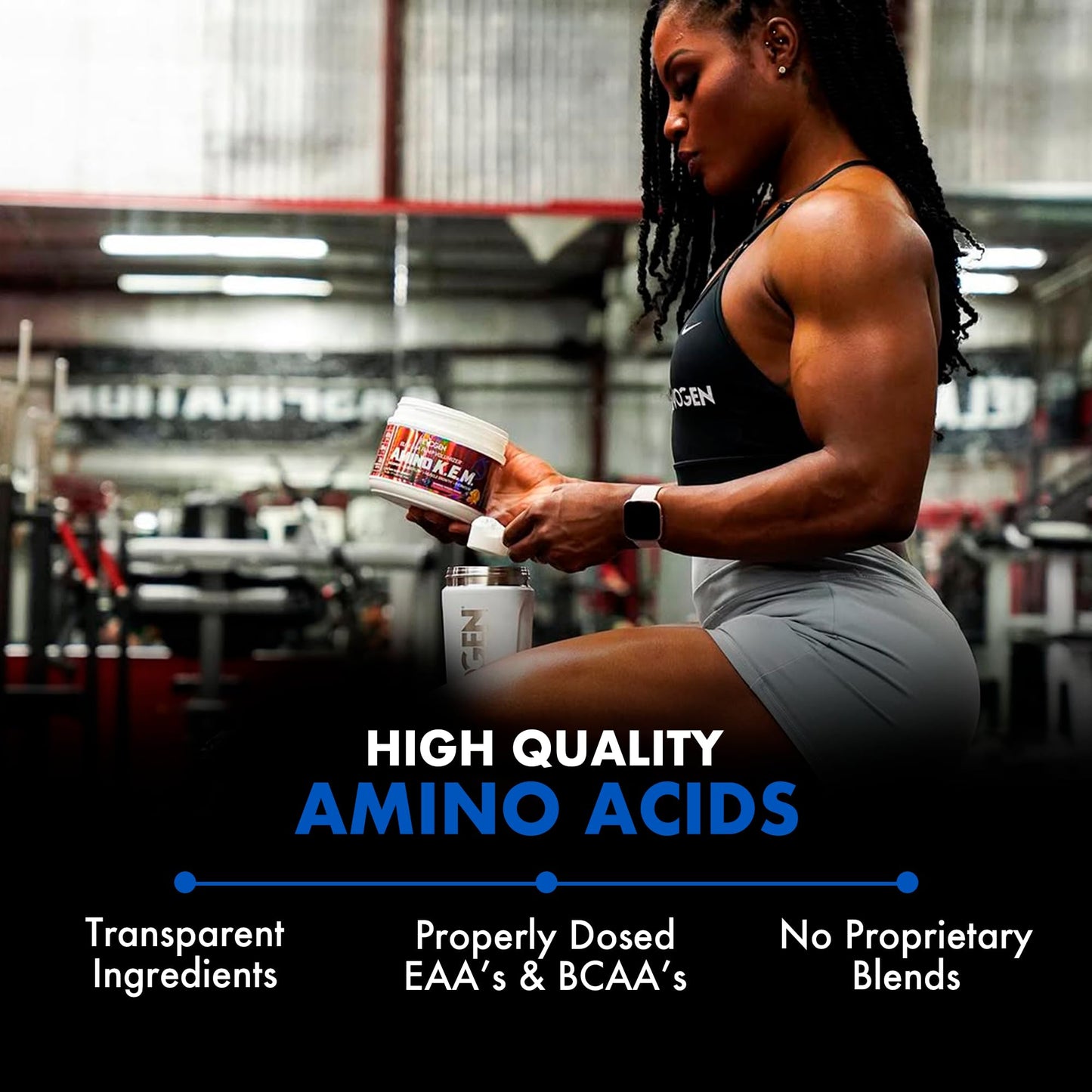Authentic Evogen Amino KEM supplement powder texture