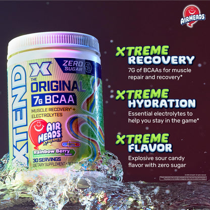 Xtend BCAA powder serving scoop inside tub