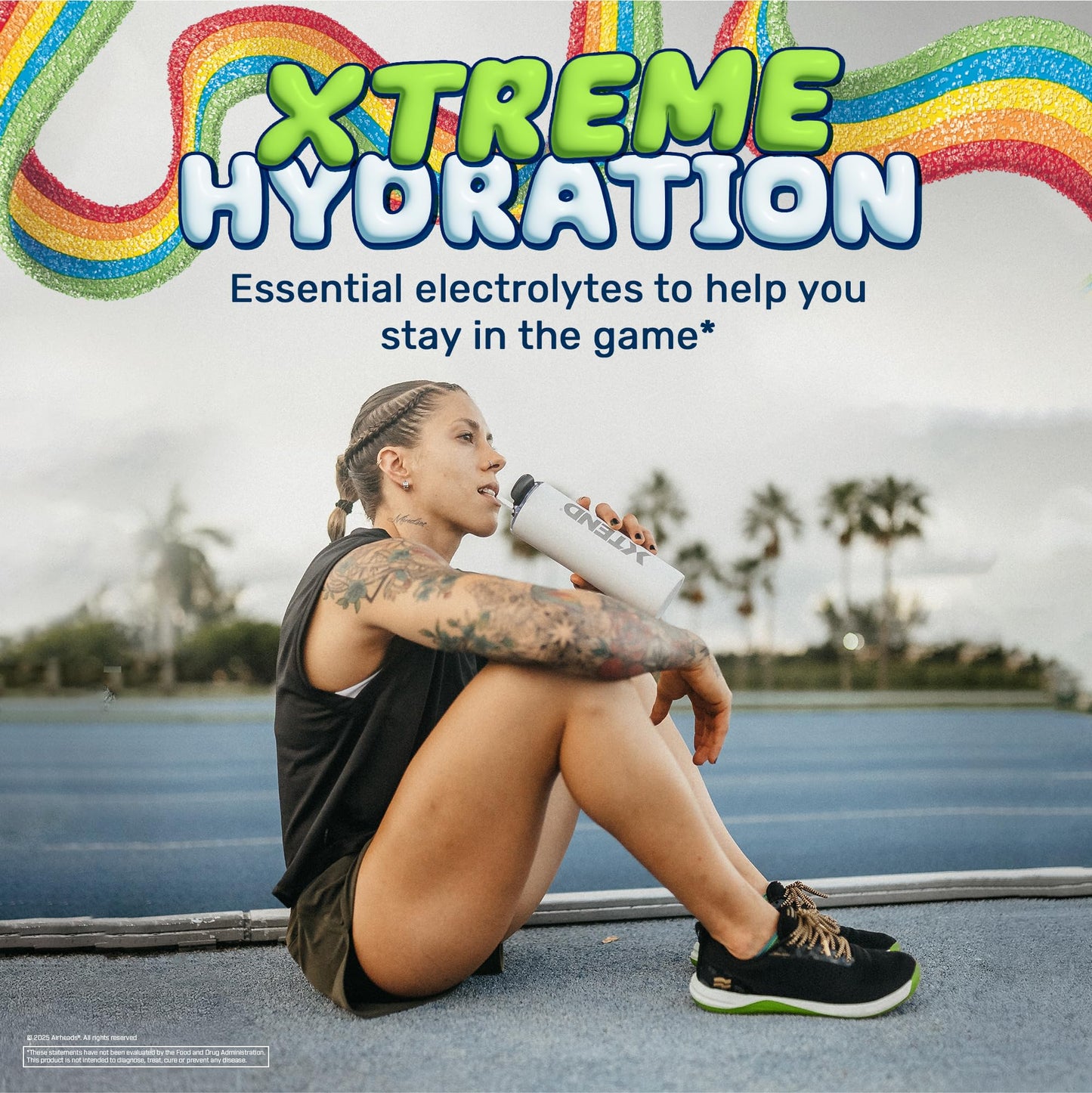Athletic person using Xtend BCAA drink for recovery