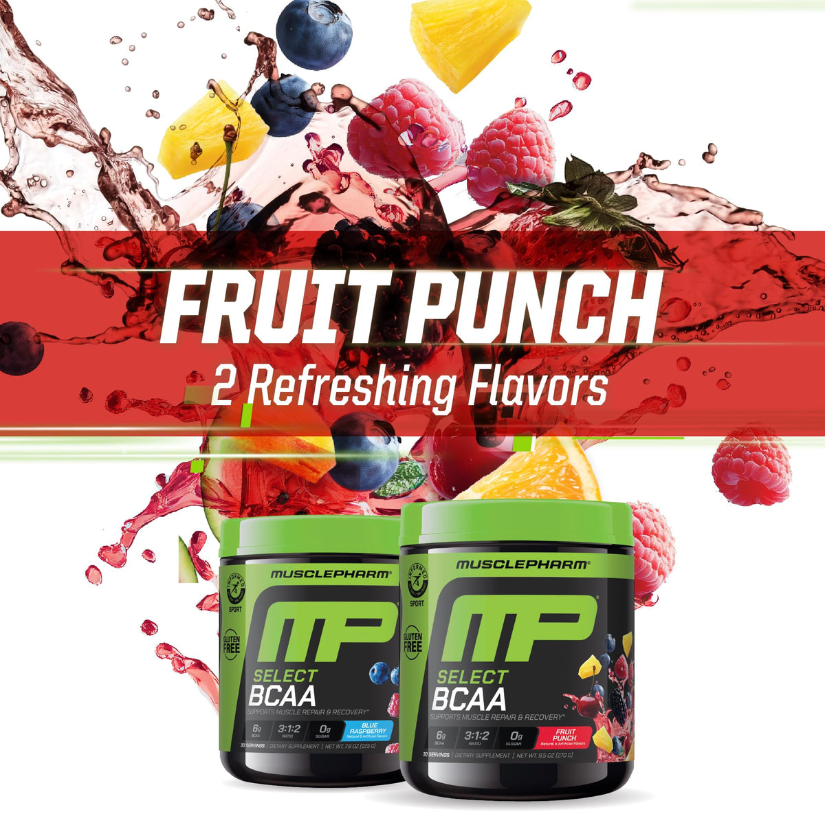 MusclePharm Essentials BCAA product packaging details