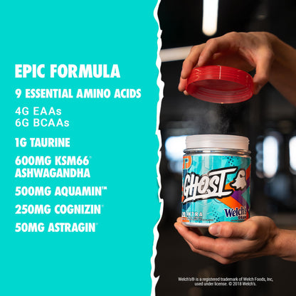 Ghost Intra Workout powder texture and scoop