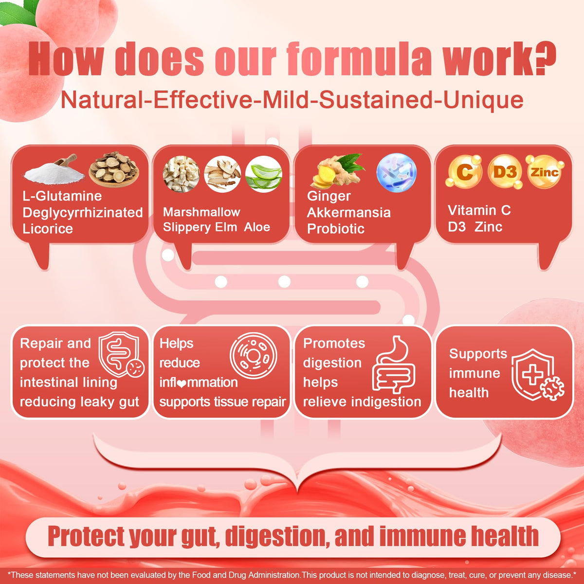 Nextdia gut health gummies key active ingredients highlight graphic