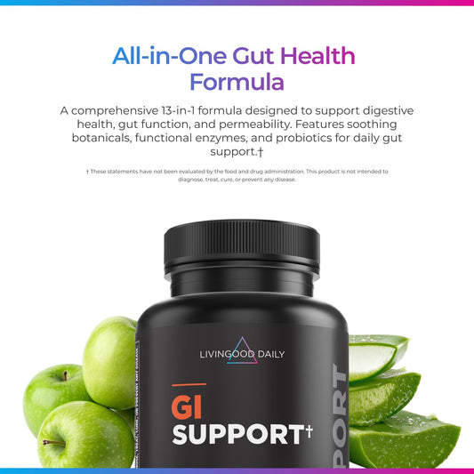Livingood Daily GI Support 13-in-1 supplement label details