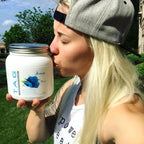 Unflavored L-Glutamine peptide powder scoop