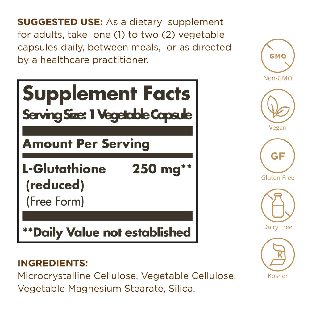 Solgar 30 count vegetable capsules label details