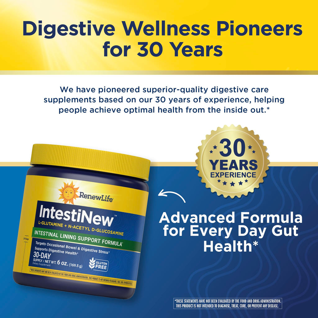 Renew Life IntestiNew 5.7 ounce dietary supplement bottle packaging