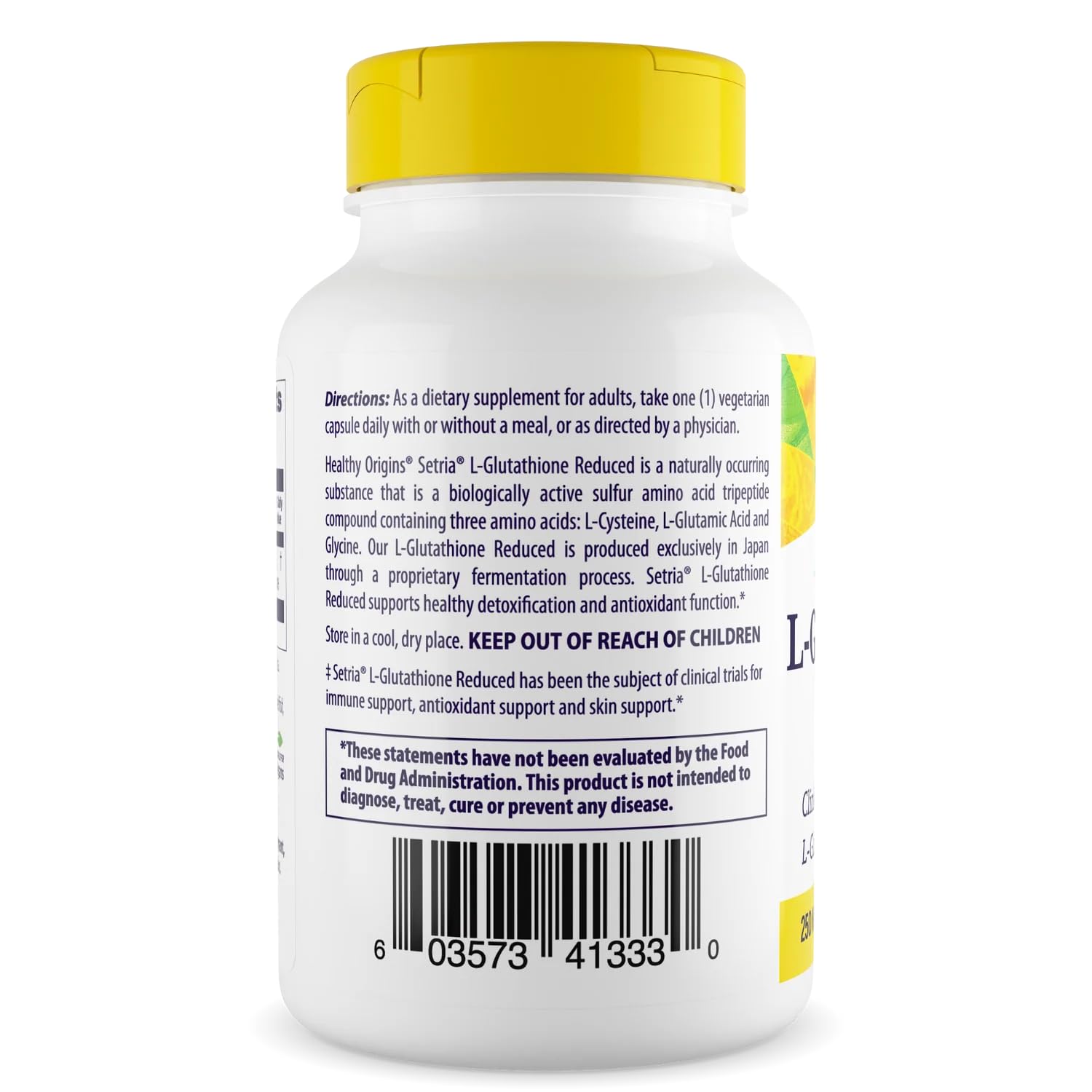 Healthy Origins L-Glutathione supplement 150 capsules packaging