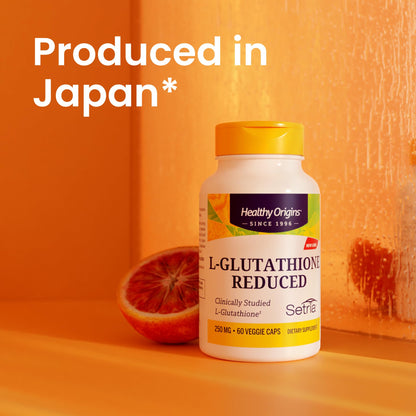 Back label of Healthy Origins L-Glutathione showing ingredients