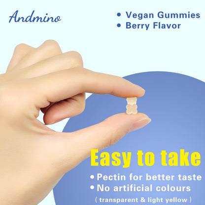 Close up of Andmino L-Lysine Gummies bottle cap