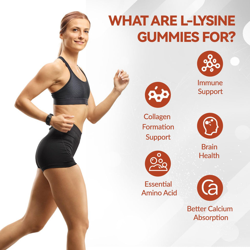 Lifestyle image of adult taking Whoyun L-Lysine gummies for daily health