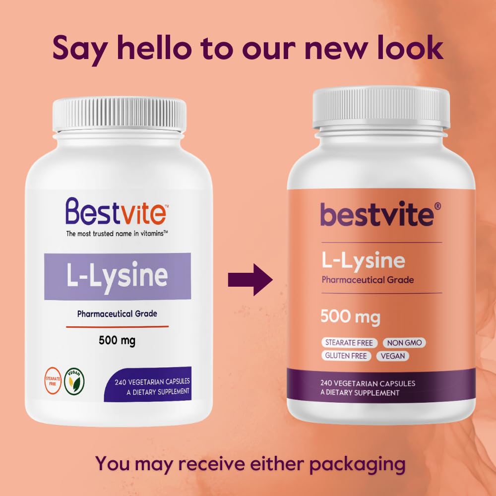 Bestvite L-Lysine vegetarian capsules dietary supplement