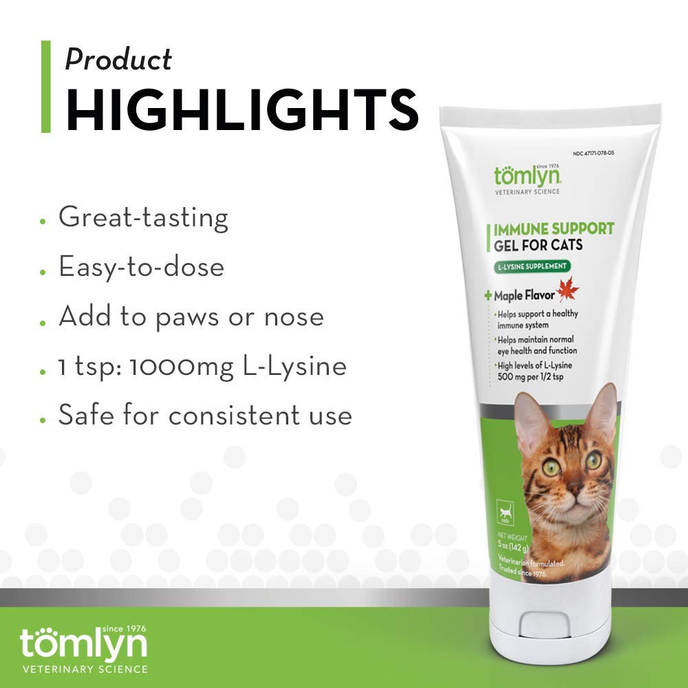 Close up of Tomlyn maple flavored lysine gel texture