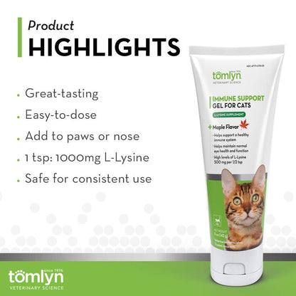 Close up of Tomlyn maple flavored lysine gel texture