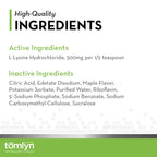 Nutritional ingredient facts panel view