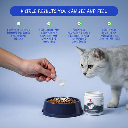 Coco and Luna feline immune support powder label detail