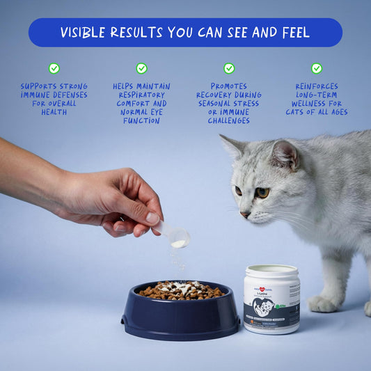 Coco and Luna feline immune support powder label detail