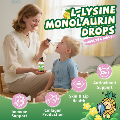 Ingredients panel for Elysx L-Lysine liquid drops