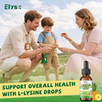 Family health supplement presentation of Elysx L-Lysine liquid drops