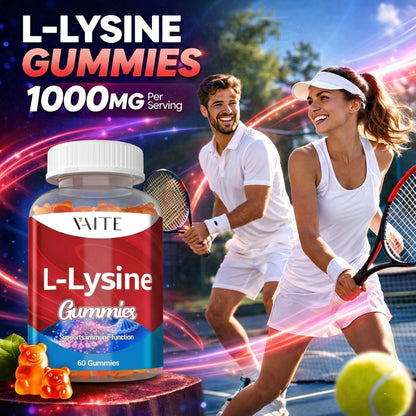 VAITE brand L-Lysine 1000mg chewable bottle packaging details