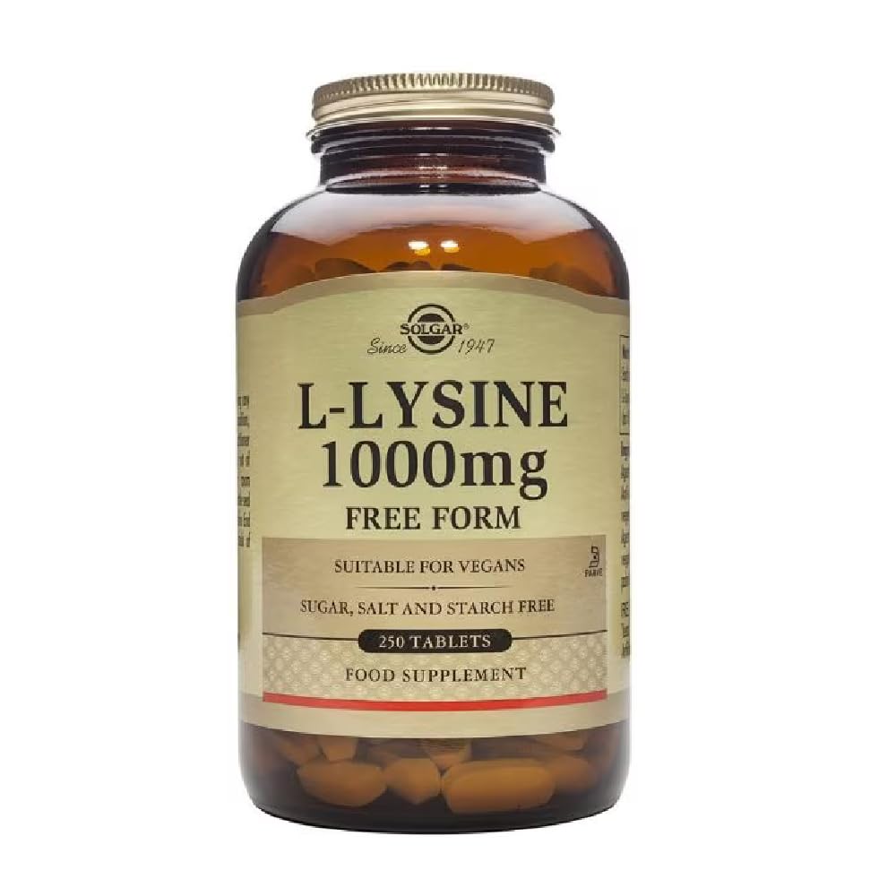 Authentic USA imported Solgar L-Lysine 1000 mg packaging