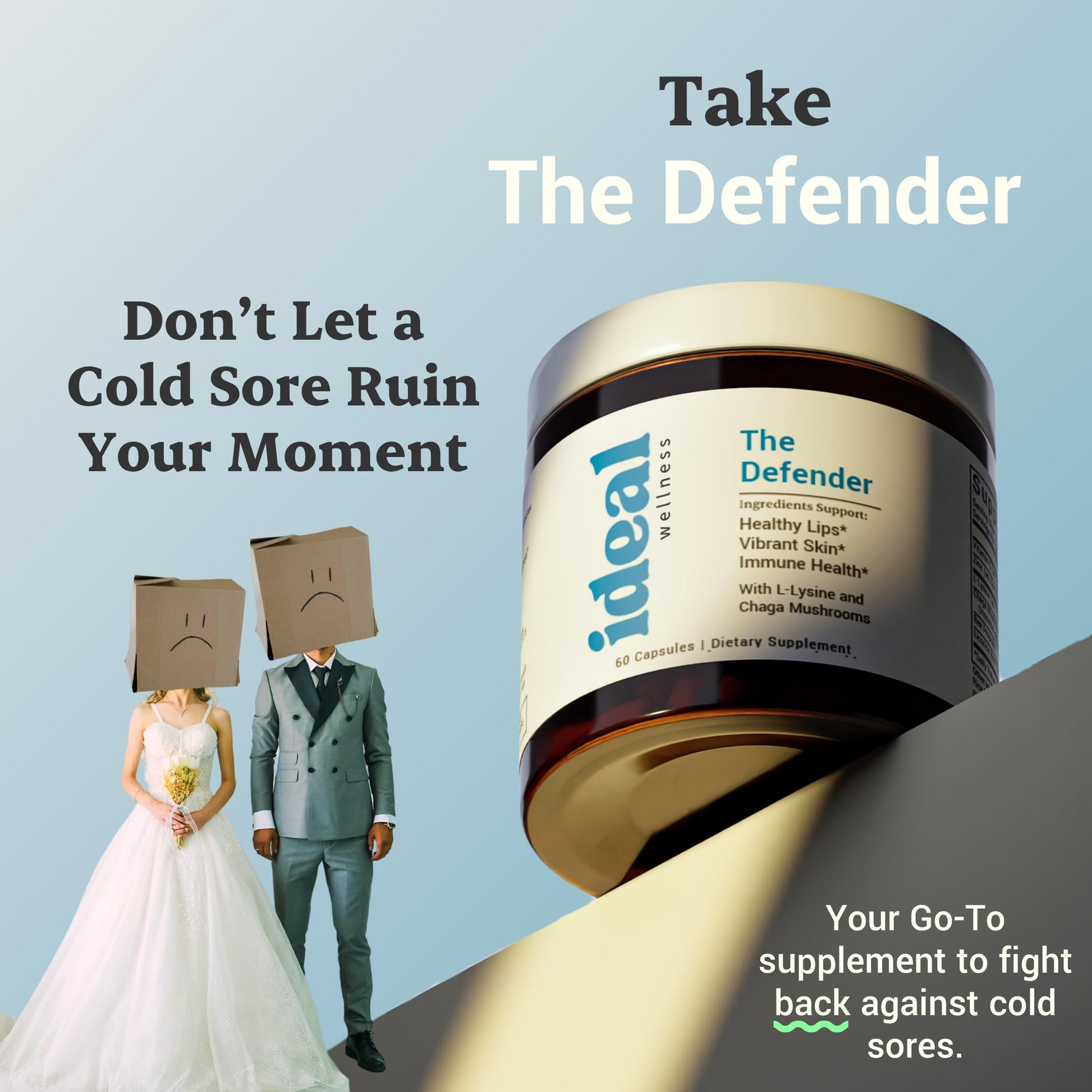 Back label of Ideal Wellness L-Lysine supplement