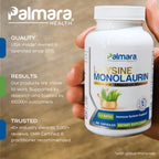 Palmara Health L-Lysine and Monolaurin supplement facts nutritional panel label