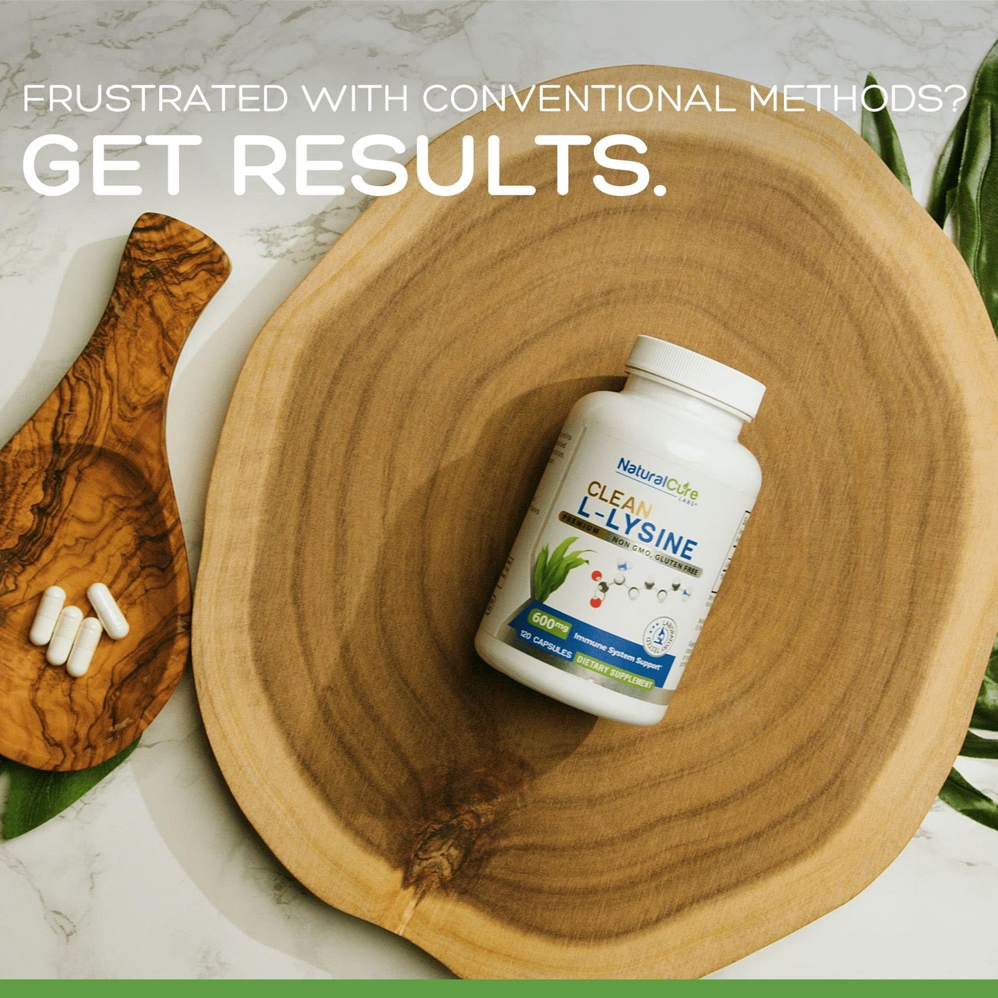 Natural Cure Labs L-Lysine non-GMO supplement bottle