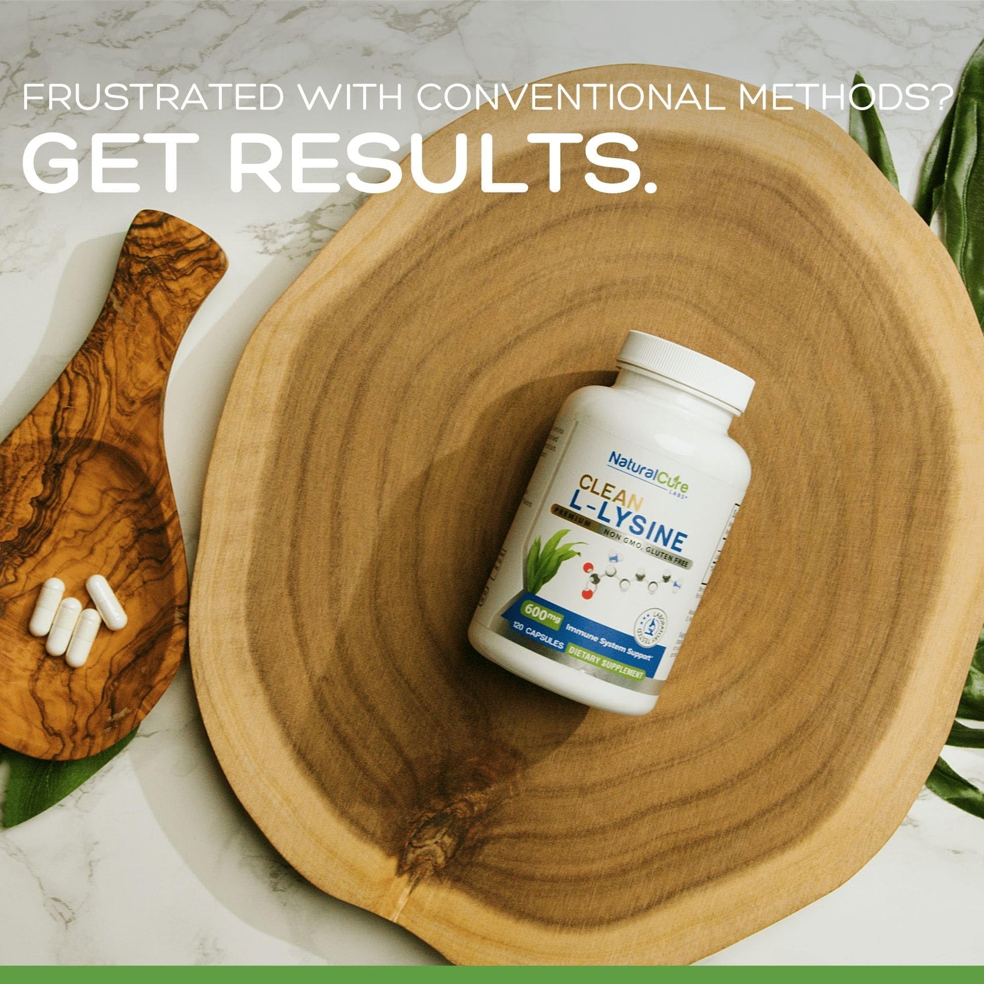 Natural Cure Labs L-Lysine non-GMO supplement bottle