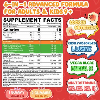 Nextdia L-Lysine supplement facts and ingredient label