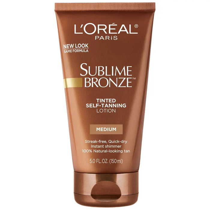 L'Oreal Sublime Bronze self-tanning lotion on a white background