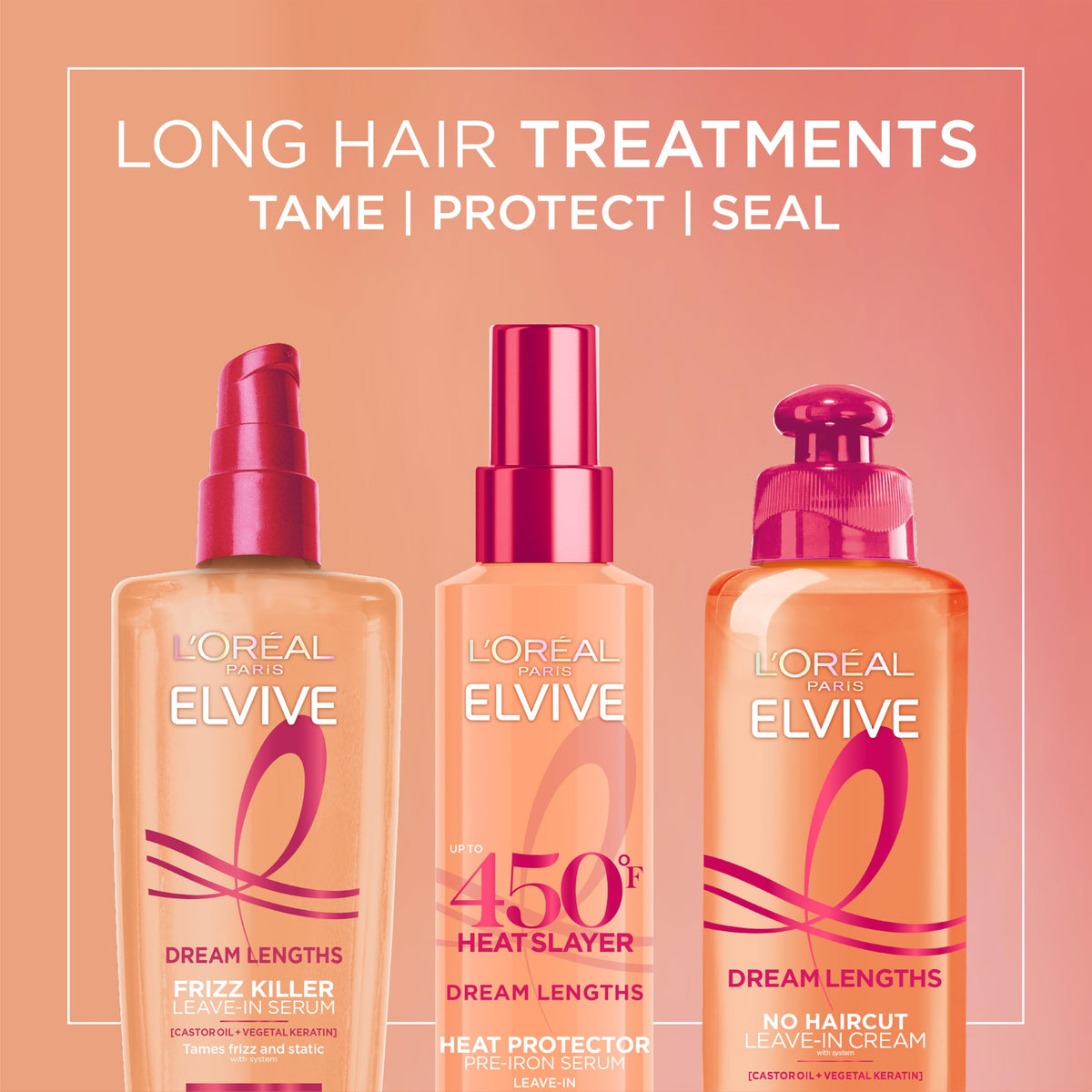 L'Oréal Paris hair treatment bottle resting on a flat surface
